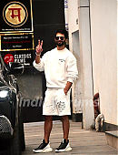 Shahid Kapoor in casual cream cord set at Roy Kapur Films office.jpg