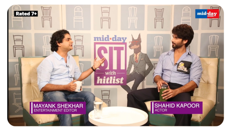 Shahid Kapoor interview in Sit with Hitlist by Mid day newspaper.