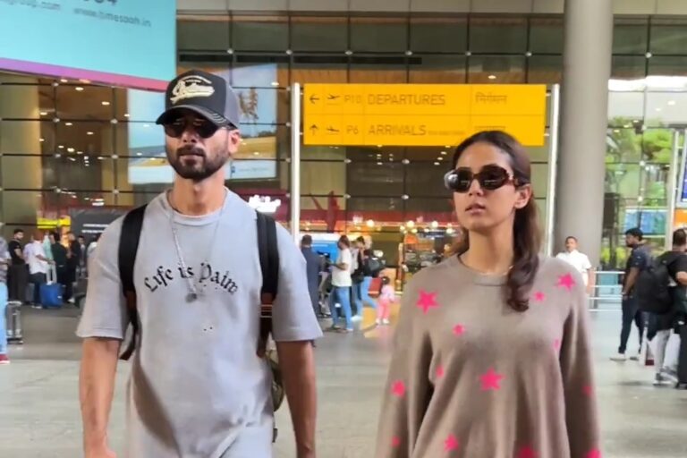 #ShahidKapoor & #Mirakapoor spotted at airport today.
