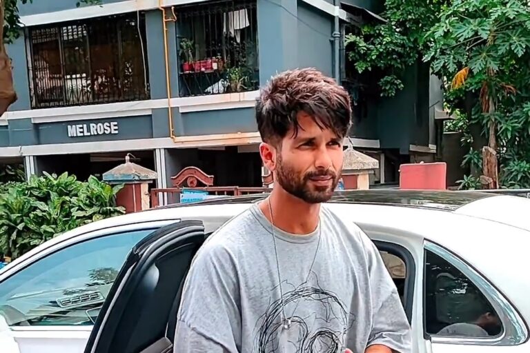 Shahid Kapoor spotting with new hair cut today at Bokkah cafe