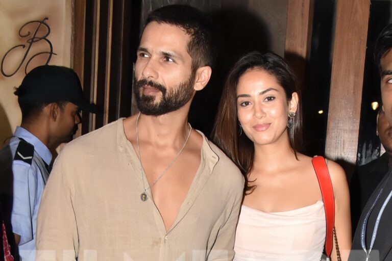 Shahid Kapoor spotted with wife Mira Kapoor in Bandra.