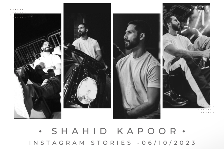 Shahid Kapoor shared on stage dance rehersals in Instagram post dated 06/10/2023.