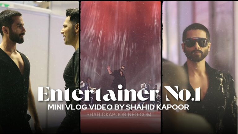 Shahid Kapoor shared mini vlog from Entertainer no.1 Qatar event – 10/10/2023.