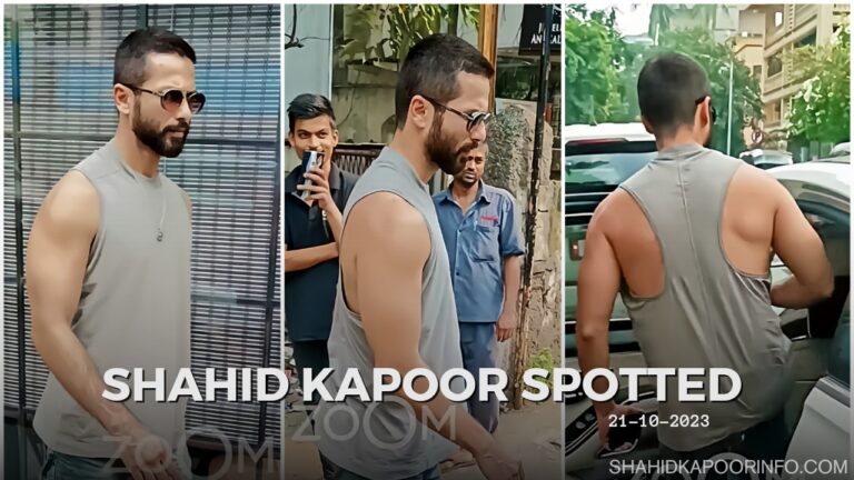 Shahid Kapoor spotted in Bandra, Mumbai – 21/10/2023.