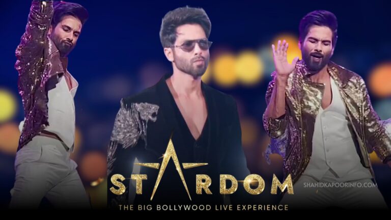 Shahid Kapoor Stardom Live event advertisement – Instagram post dated 03/11/2023.