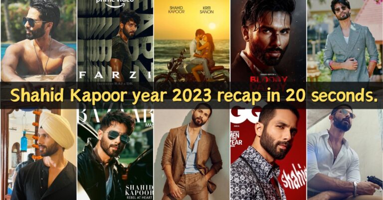 Shahid Kapoor year 2023 recap in 20 seconds. HAPPY NEW YEAR 2024.