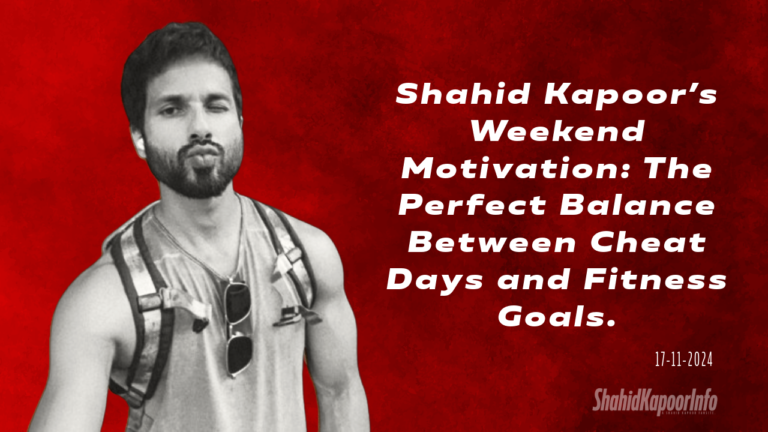 Shahid Kapoor in a casual vest, flaunting his muscular biceps with a travel bag beside him.