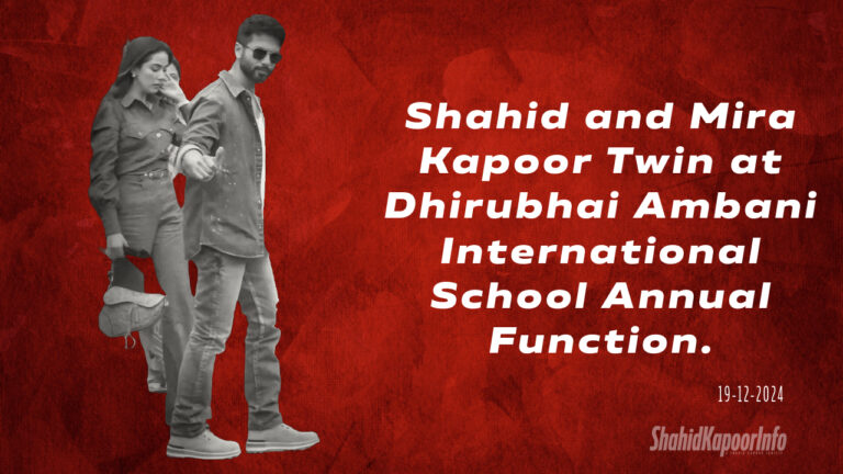 Shahid and Mira Kapoor Twin at Dhirubhai Ambani International School Annual Function.