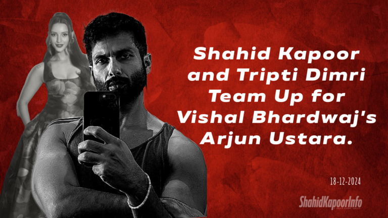 Shahid Kapoor and Tripti Dimri Team Up for Vishal Bhardwaj's Arjun Ustara.
